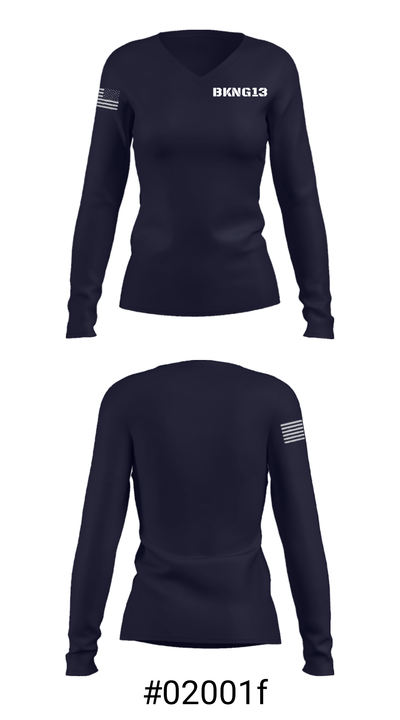 BKNG13 63090835 Women's Long Sleeve V-neck Shirt - 7