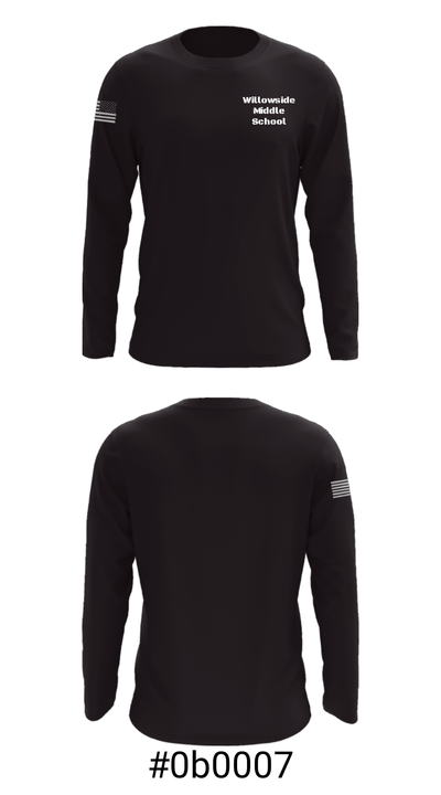 Willowside Middle School 14693352 Long Sleeve Performance Shirt - 18