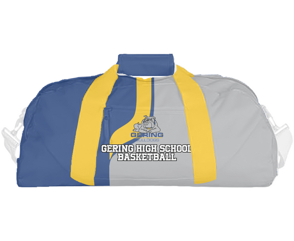 Duffle Bag, Gering High School Basketball, Women's Basketball, Teamtime, Team time, sublimation, custom sports apparel, team uniforms, spirit wear, spiritwear, sports uniforms, custom shirts, team store, custom team store, fundraiser sports, apparel fundraiser