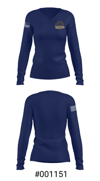 Women's Long Sleeve Vneck Shirt, Long Cane Middle School, Spirit Store, Teamtime, Team time, sublimation, custom sports apparel, team uniforms, spirit wear, spiritwear, sports uniforms, custom shirts, team store, custom team store, fundraiser sports, apparel fundraiser