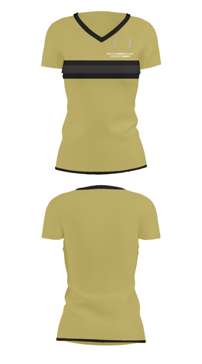 Delphi Community High School Swimming 22863035 Women's Short Sleeve V-neck Shirt - 26