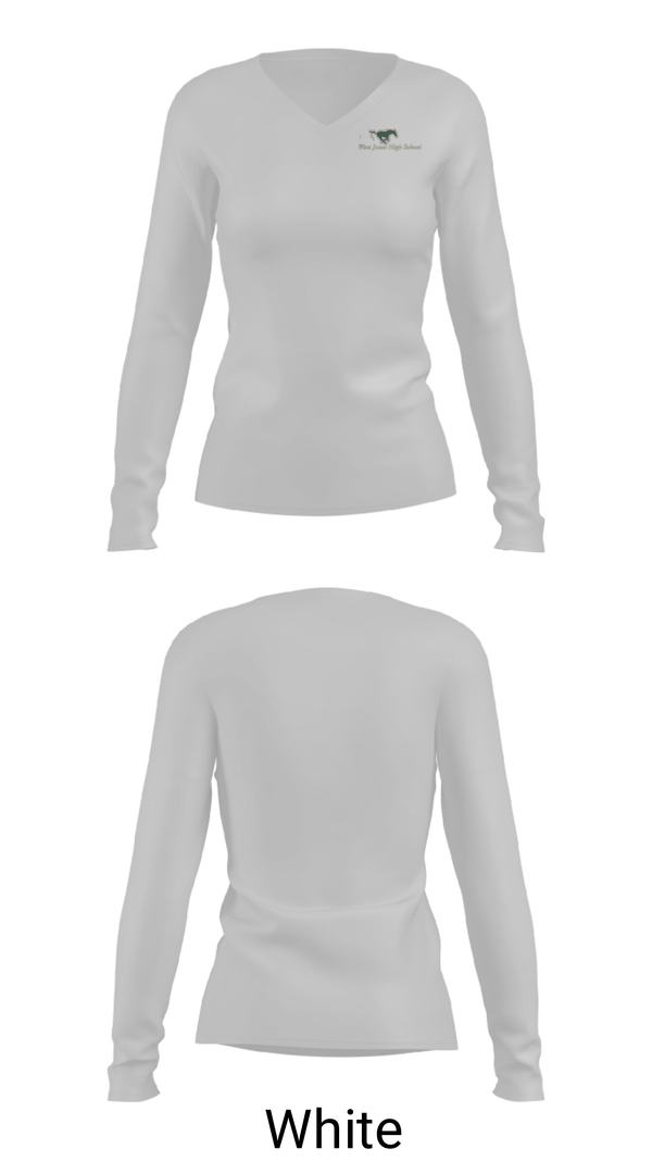 Women's Long Sleeve Vneck Shirt, West Jones High School Swimming, Swimming, Teamtime, Team time, sublimation, custom sports apparel, team uniforms, spirit wear, spiritwear, sports uniforms, custom shirts, team store, custom team store, fundraiser sports, apparel fundraiser