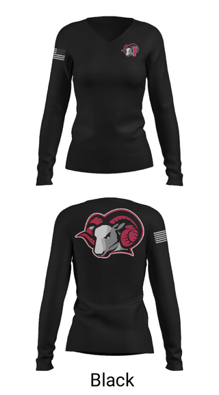 Women's Long Sleeve Vneck Shirt, Franklinton High School Swimming, Swimming, Teamtime, Team time, sublimation, custom sports apparel, team uniforms, spirit wear, spiritwear, sports uniforms, custom shirts, team store, custom team store, fundraiser sports, apparel fundraiser