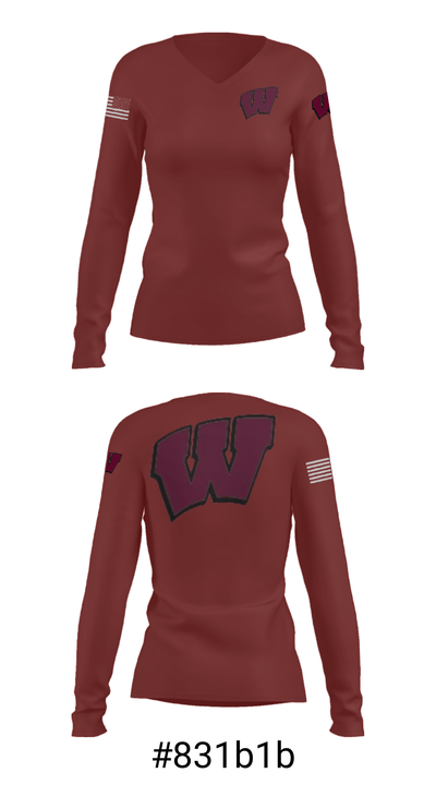 Whitman 29193337 Women's Long Sleeve V-neck Shirt - 20