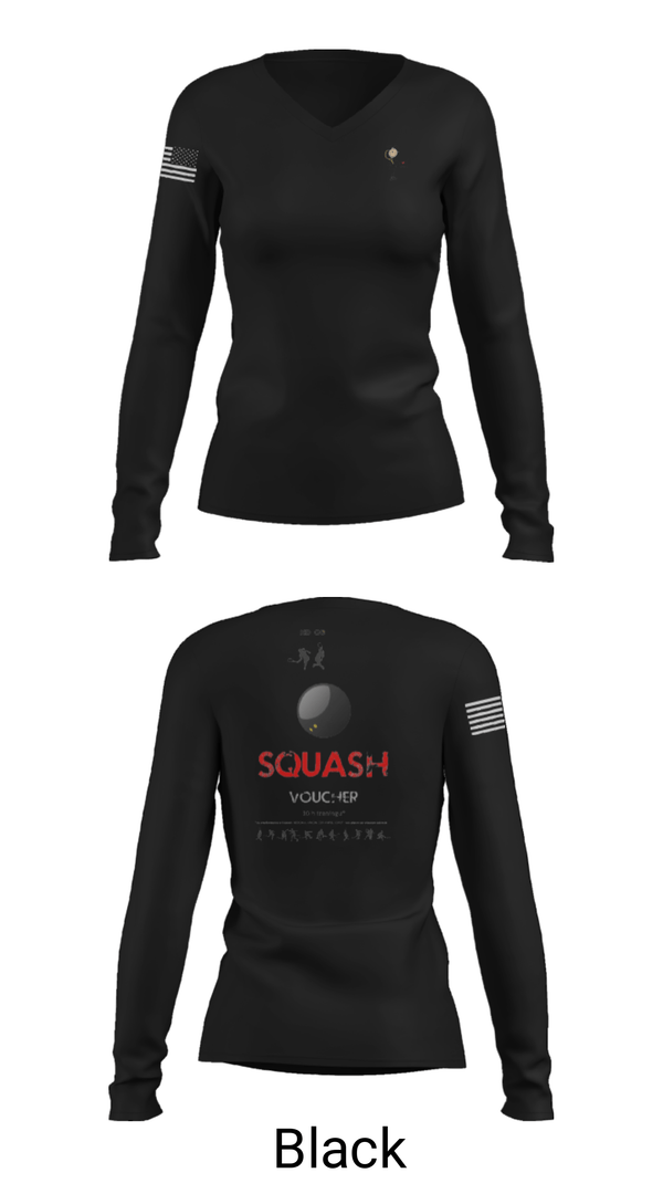Women's Long Sleeve Vneck Shirt, Cambridge Squash, Tennis, Teamtime, Team time, sublimation, custom sports apparel, team uniforms, spirit wear, spiritwear, sports uniforms, custom shirts, team store, custom team store, fundraiser sports, apparel fundraiser