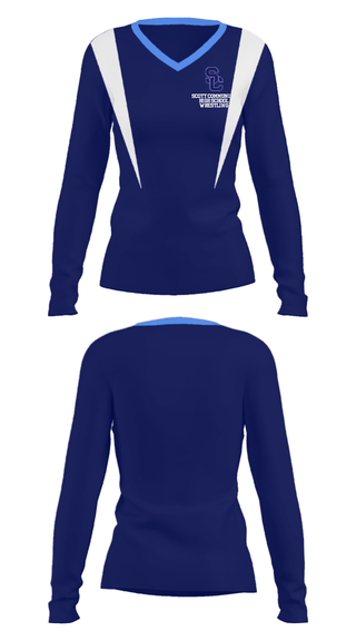 Women's Long Sleeve Vneck Shirt, Scott Community High School Wrestling, Wrestling, Teamtime, Team time, sublimation, custom sports apparel, team uniforms, spirit wear, spiritwear, sports uniforms, custom shirts, team store, custom team store, fundraiser sports, apparel fundraiser