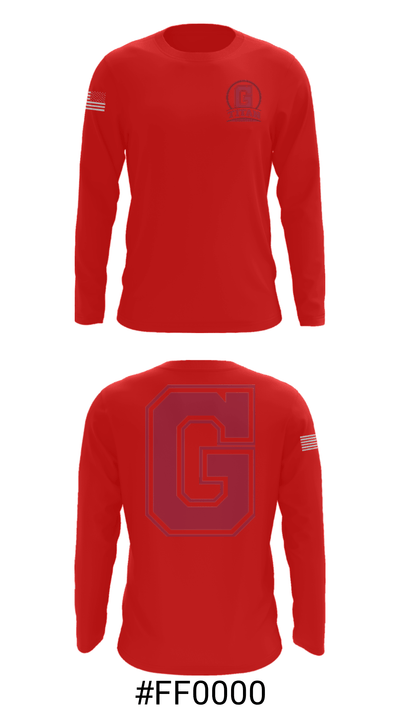 Glenwood High School Wrestling 84372950 Long Sleeve Performance Shirt - 18