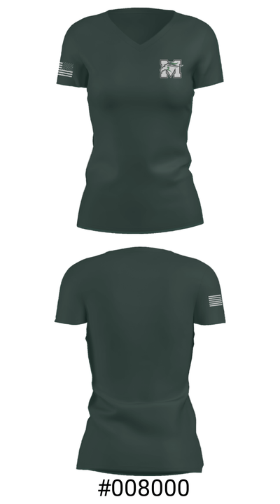 Marcellus Senior High School Basketball 87934930 Women's Short Sleeve V-neck Shirt - 21