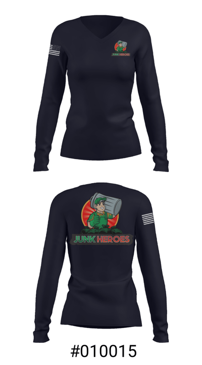 Junk Heroes 27502871 Women's Long Sleeve V-neck Shirt - 20