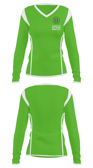 Women's Long Sleeve Vneck Shirt, Hempstead High School Basketball, Women's Basketball, Teamtime, Team time, sublimation, custom sports apparel, team uniforms, spirit wear, spiritwear, sports uniforms, custom shirts, team store, custom team store, fundraiser sports, apparel fundraiser