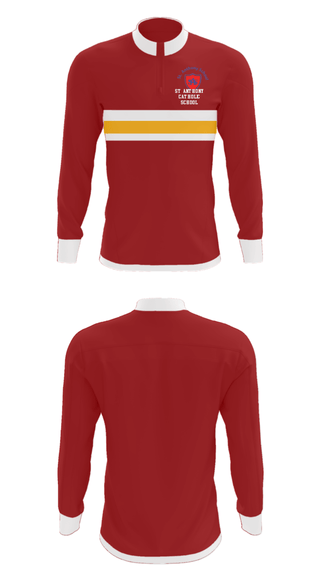 Quarter Zip Jacket, St Anthony Catholic School, Spirit Store, Teamtime, Team time, sublimation, custom sports apparel, team uniforms, spirit wear, spiritwear, sports uniforms, custom shirts, team store, custom team store, fundraiser sports, apparel fundraiser
