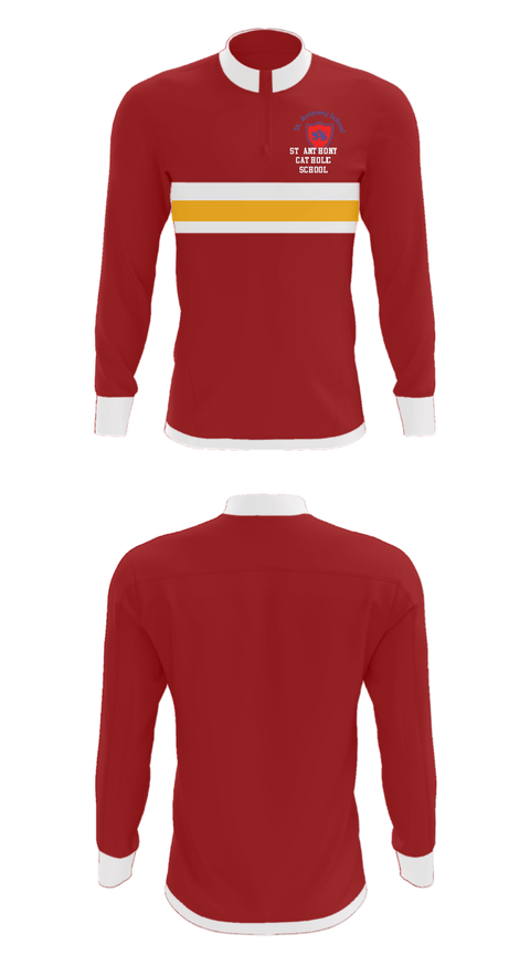 Quarter Zip Jacket, St Anthony Catholic School, Spirit Store, Teamtime, Team time, sublimation, custom sports apparel, team uniforms, spirit wear, spiritwear, sports uniforms, custom shirts, team store, custom team store, fundraiser sports, apparel fundraiser