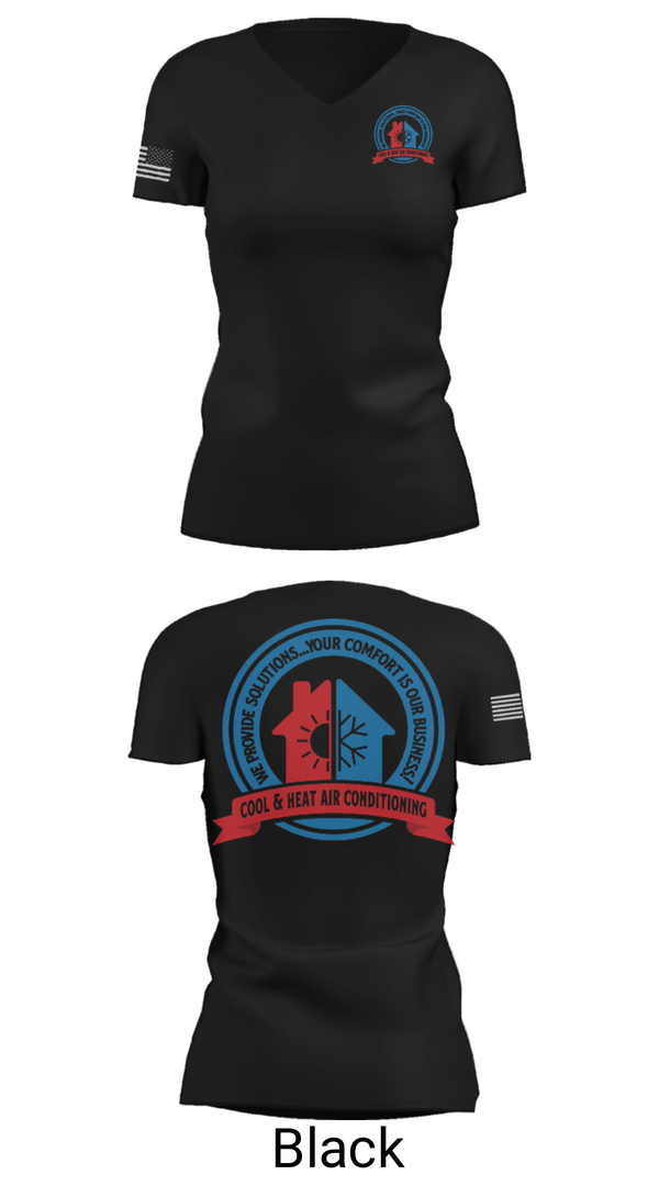Women's Short Sleeve Vneck Shirt, Cool & Heat Air Conditioning, , Teamtime, Team time, sublimation, custom sports apparel, team uniforms, spirit wear, spiritwear, sports uniforms, custom shirts, team store, custom team store, fundraiser sports, apparel fundraiser