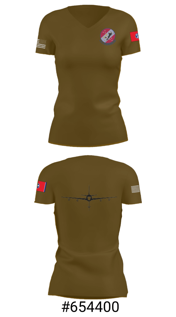 Women's Short Sleeve Vneck Shirt, 151st Air Refueling Squadron, Air Force, Teamtime, Team time, sublimation, custom sports apparel, team uniforms, spirit wear, spiritwear, sports uniforms, custom shirts, team store, custom team store, fundraiser sports, apparel fundraiser