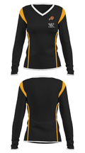 Clay Center Community School Basketball 90517199 Women's Long Sleeve V-neck Shirt - 36