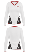Wayne High School Basketball 23994614 Women's Long Sleeve V-neck Shirt - 23
