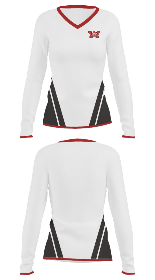 Women's Long Sleeve Vneck Shirt, Wayne High School Basketball, Men's Basketball, Teamtime, Team time, sublimation, custom sports apparel, team uniforms, spirit wear, spiritwear, sports uniforms, custom shirts, team store, custom team store, fundraiser sports, apparel fundraiser