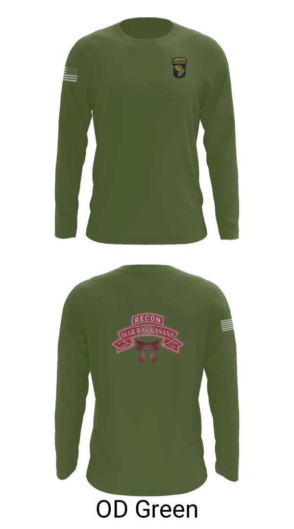 Long Sleeve Performance Shirt, 1-33 CAV, Army, Teamtime, Team time, sublimation, custom sports apparel, team uniforms, spirit wear, spiritwear, sports uniforms, custom shirts, team store, custom team store, fundraiser sports, apparel fundraiser
