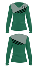 Emerald Ridge High School Swimming 56145135 Women's Long Sleeve V-neck Shirt - 26