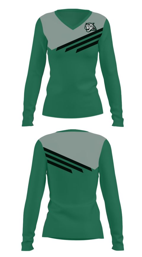 Women's Long Sleeve Vneck Shirt, Emerald Ridge High School Swimming, Swimming, Teamtime, Team time, sublimation, custom sports apparel, team uniforms, spirit wear, spiritwear, sports uniforms, custom shirts, team store, custom team store, fundraiser sports, apparel fundraiser