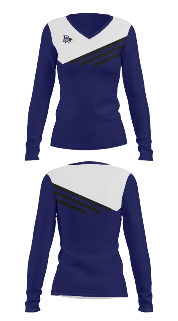 Women's Long Sleeve Vneck Shirt, Buckeye Local High School, Spirit Store, Teamtime, Team time, sublimation, custom sports apparel, team uniforms, spirit wear, spiritwear, sports uniforms, custom shirts, team store, custom team store, fundraiser sports, apparel fundraiser