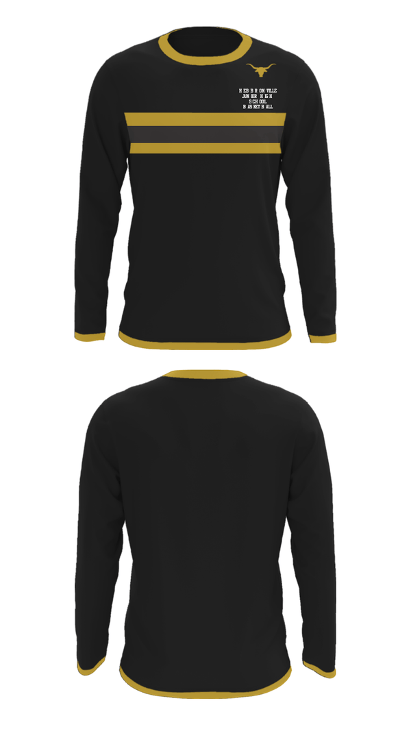 Long Sleeve Performance Shirt, Hebbronville Junior High School Basketball, Women's Basketball, Teamtime, Team time, sublimation, custom sports apparel, team uniforms, spirit wear, spiritwear, sports uniforms, custom shirts, team store, custom team store, fundraiser sports, apparel fundraiser