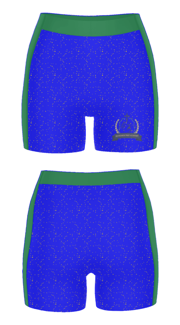 Women's Compression Shorts, Redeemer Preparatory Academy, Spirit Store, Teamtime, Team time, sublimation, custom sports apparel, team uniforms, spirit wear, spiritwear, sports uniforms, custom shirts, team store, custom team store, fundraiser sports, apparel fundraiser