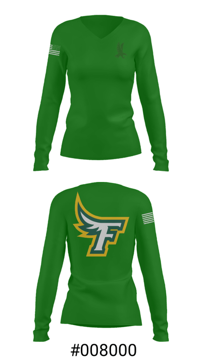 Akron Firestone High School Wresling 83241216 Women's Long Sleeve V-neck Shirt - 20