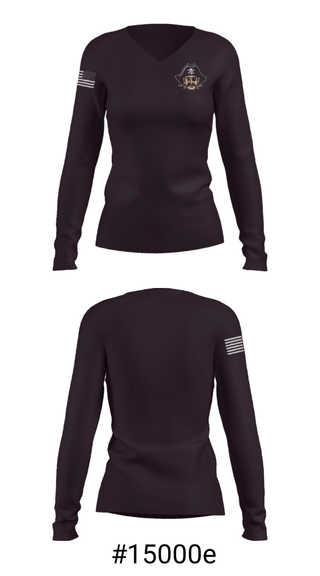 Women's Long Sleeve Vneck Shirt, Emerson-Hubbard Jr/Sr High School, Spirit Store, Teamtime, Team time, sublimation, custom sports apparel, team uniforms, spirit wear, spiritwear, sports uniforms, custom shirts, team store, custom team store, fundraiser sports, apparel fundraiser