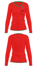 Mcdougle Middle School Basketball 81434355 Women's Long Sleeve V-neck Shirt - 34