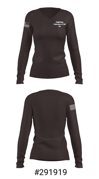 Women's Long Sleeve Vneck Shirt, , Army, Teamtime, Team time, sublimation, custom sports apparel, team uniforms, spirit wear, spiritwear, sports uniforms, custom shirts, team store, custom team store, fundraiser sports, apparel fundraiser
