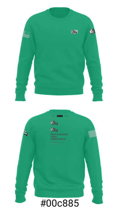PAUL’S ALL ELECTRIC LAWN & LANDSCAPING 54268083 Crew Neck Sweatshirt - 16