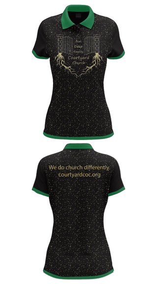 Women's Short Sleeve Performance Polo, Courtyard Chuch, , Teamtime, Team time, sublimation, custom sports apparel, team uniforms, spirit wear, spiritwear, sports uniforms, custom shirts, team store, custom team store, fundraiser sports, apparel fundraiser