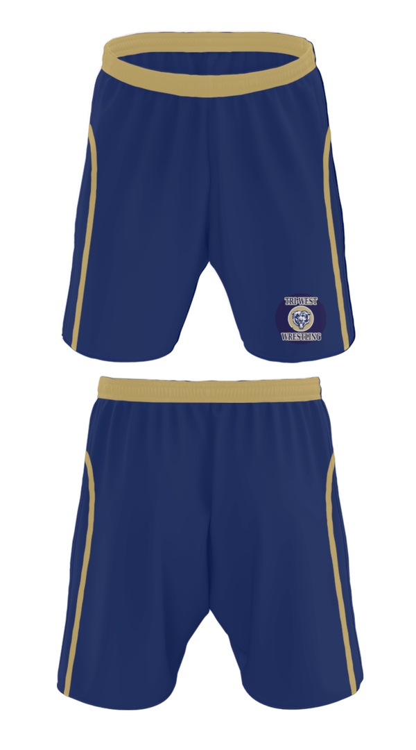 Athletic Shorts With Pockets, Tri-West High School Wrestling, Wrestling, Teamtime, Team time, sublimation, custom sports apparel, team uniforms, spirit wear, spiritwear, sports uniforms, custom shirts, team store, custom team store, fundraiser sports, apparel fundraiser