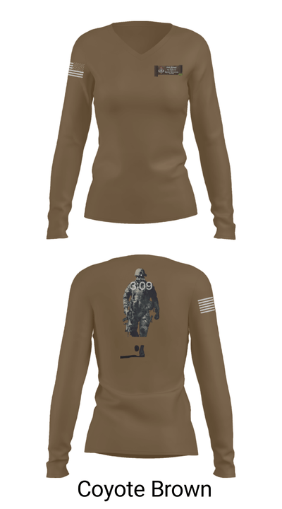3rd SF Group 78049709 Women's Long Sleeve V-neck Shirt - 15