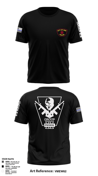 Erie police department 42261710 Short Sleeve Performance Shirt - 4