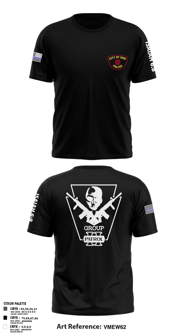 Short Sleeve Performance Shirt, Erie police department, Police, Teamtime, Team time, sublimation, custom sports apparel, team uniforms, spirit wear, spiritwear, sports uniforms, custom shirts, team store, custom team store, fundraiser sports, apparel fundraiser