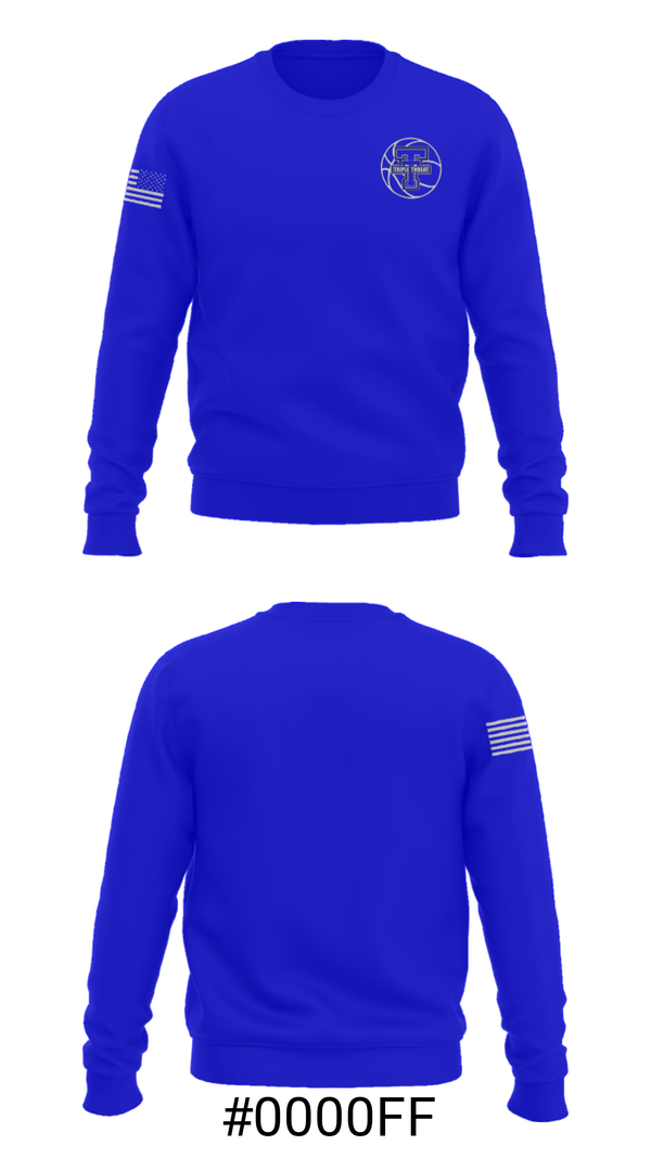 Crew Neck Sweatshirt, Michigan Triple Threat Basketball, Men's Basketball, Teamtime, Team time, sublimation, custom sports apparel, team uniforms, spirit wear, spiritwear, sports uniforms, custom shirts, team store, custom team store, fundraiser sports, apparel fundraiser