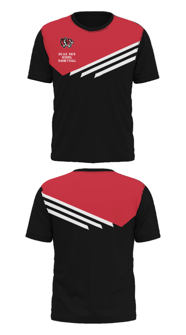 Short Sleeve Performance Shirt, Belle High School Basketball, Women's Basketball, Teamtime, Team time, sublimation, custom sports apparel, team uniforms, spirit wear, spiritwear, sports uniforms, custom shirts, team store, custom team store, fundraiser sports, apparel fundraiser