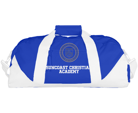 Duffle Bag, Suncoast Christian Academy, Spirit Store, Teamtime, Team time, sublimation, custom sports apparel, team uniforms, spirit wear, spiritwear, sports uniforms, custom shirts, team store, custom team store, fundraiser sports, apparel fundraiser