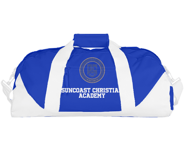 Duffle Bag, Suncoast Christian Academy, Spirit Store, Teamtime, Team time, sublimation, custom sports apparel, team uniforms, spirit wear, spiritwear, sports uniforms, custom shirts, team store, custom team store, fundraiser sports, apparel fundraiser