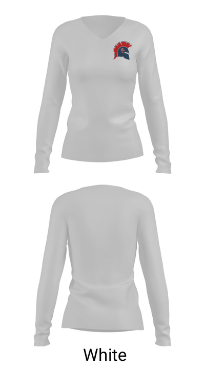 Brooks County High School Basketball 2398883 Women's Long Sleeve V-neck Shirt - 6