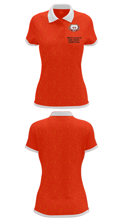 North Bergen High School Basketball 81323686 Women's Short Sleeve Performance Polo  - 33