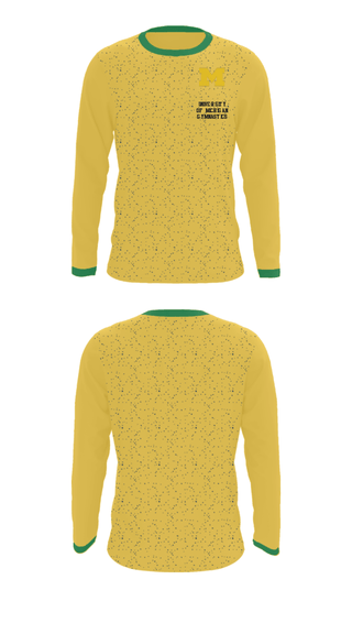 Long Sleeve Performance Shirt, University of Michigan Gymnastics, Men's Basketball, Teamtime, Team time, sublimation, custom sports apparel, team uniforms, spirit wear, spiritwear, sports uniforms, custom shirts, team store, custom team store, fundraiser sports, apparel fundraiser