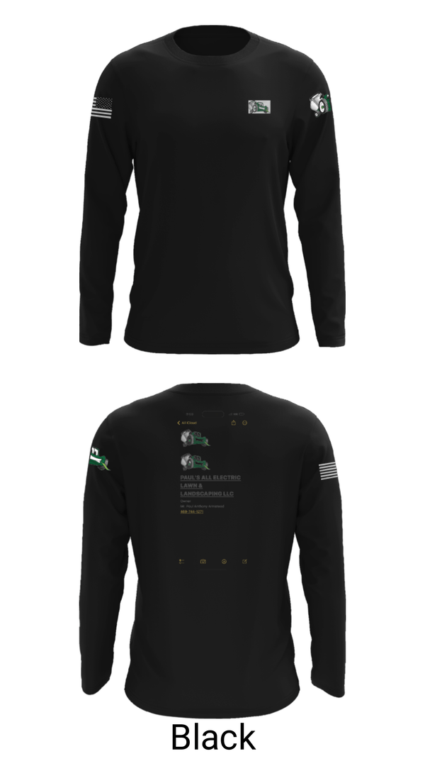 Long Sleeve Performance Shirt, PAUL’S ALL ELECTRIC LAWN & LANDSCAPING, , Teamtime, Team time, sublimation, custom sports apparel, team uniforms, spirit wear, spiritwear, sports uniforms, custom shirts, team store, custom team store, fundraiser sports, apparel fundraiser