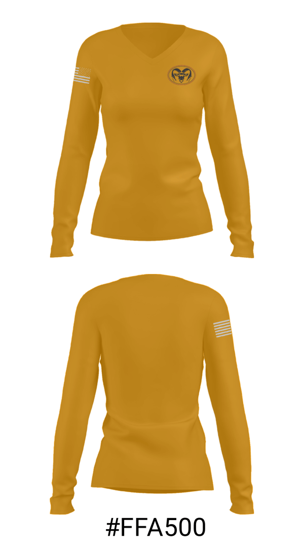 Women's Long Sleeve Vneck Shirt, Rockford High School Gymnastics, Spirit Store, Teamtime, Team time, sublimation, custom sports apparel, team uniforms, spirit wear, spiritwear, sports uniforms, custom shirts, team store, custom team store, fundraiser sports, apparel fundraiser