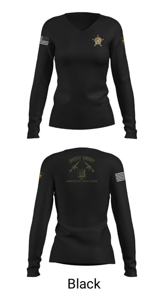 Women's Long Sleeve Vneck Shirt, , Police, Teamtime, Team time, sublimation, custom sports apparel, team uniforms, spirit wear, spiritwear, sports uniforms, custom shirts, team store, custom team store, fundraiser sports, apparel fundraiser