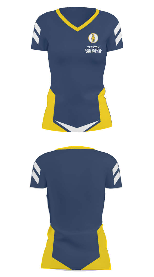 Women's Short Sleeve Vneck Shirt, Trenton High School Wrestling, Wrestling, Teamtime, Team time, sublimation, custom sports apparel, team uniforms, spirit wear, spiritwear, sports uniforms, custom shirts, team store, custom team store, fundraiser sports, apparel fundraiser
