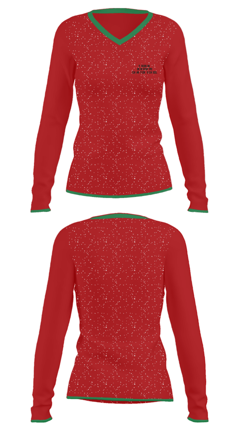 Women's Long Sleeve Vneck Shirt, Pocosin Innovative Charter School, Spirit Store, Teamtime, Team time, sublimation, custom sports apparel, team uniforms, spirit wear, spiritwear, sports uniforms, custom shirts, team store, custom team store, fundraiser sports, apparel fundraiser