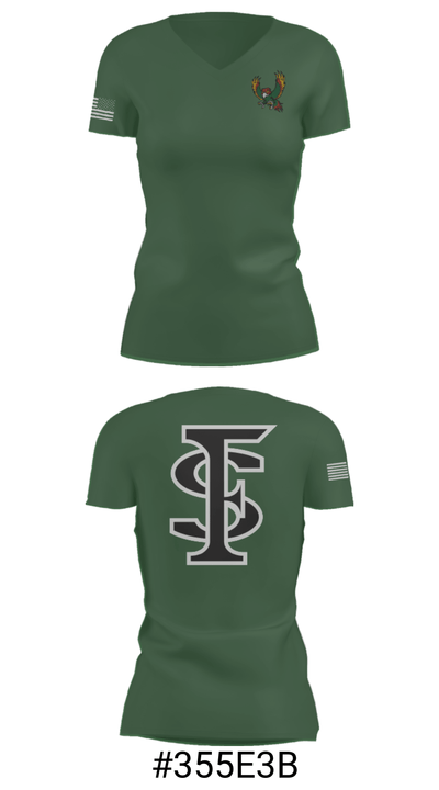 Lawrence Free State High School Gymnastics 53917498 Women's Short Sleeve V-neck Shirt - 21